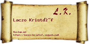 Laczo Kristóf névjegykártya